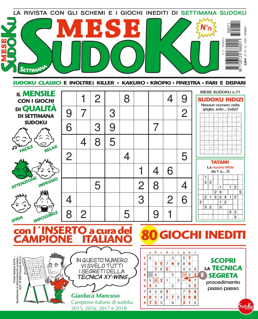 Copertina Settimana Sudoku Mese n.71