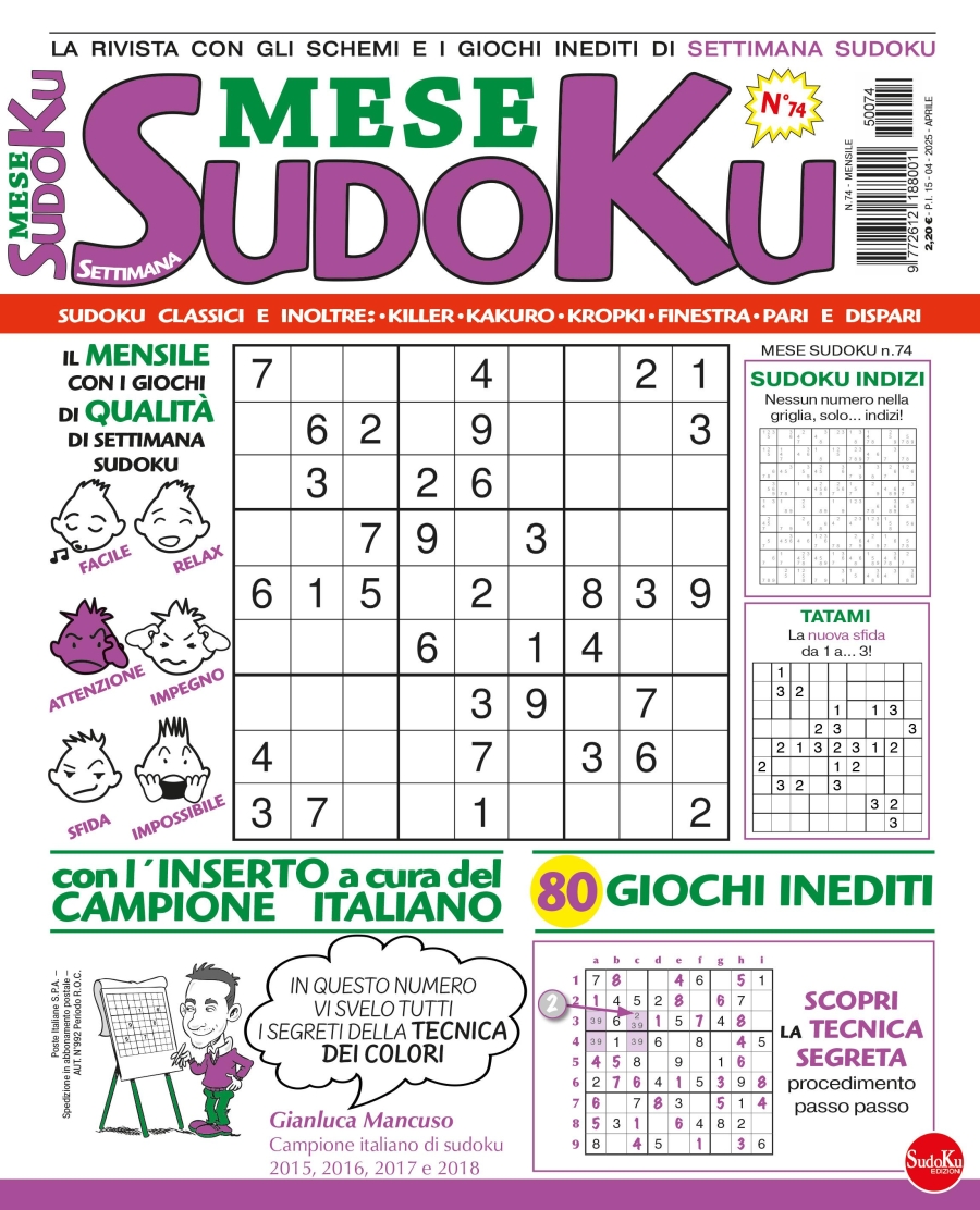 Copertina Settimana Sudoku Mese n.74