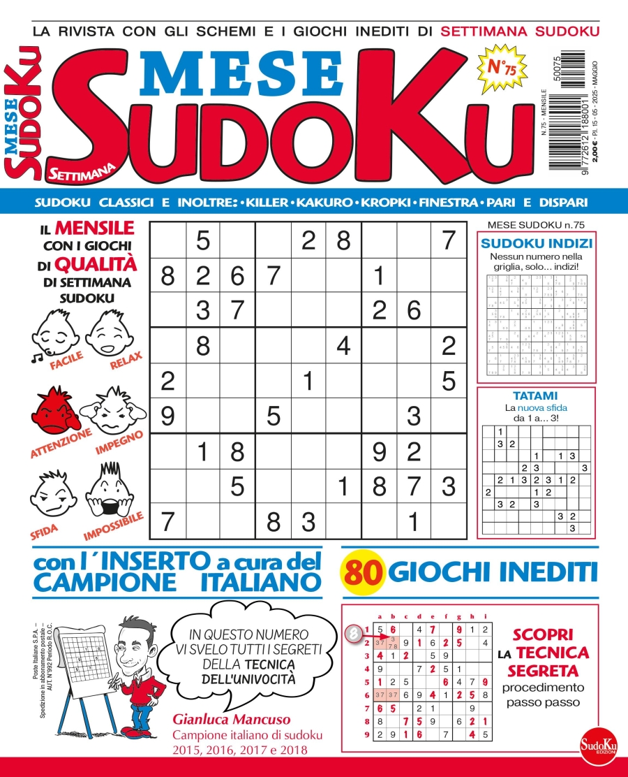 Copertina Settimana Sudoku Mese n.75