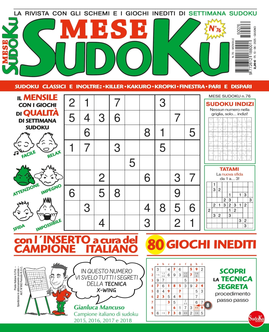 Copertina Settimana Sudoku Mese n.76