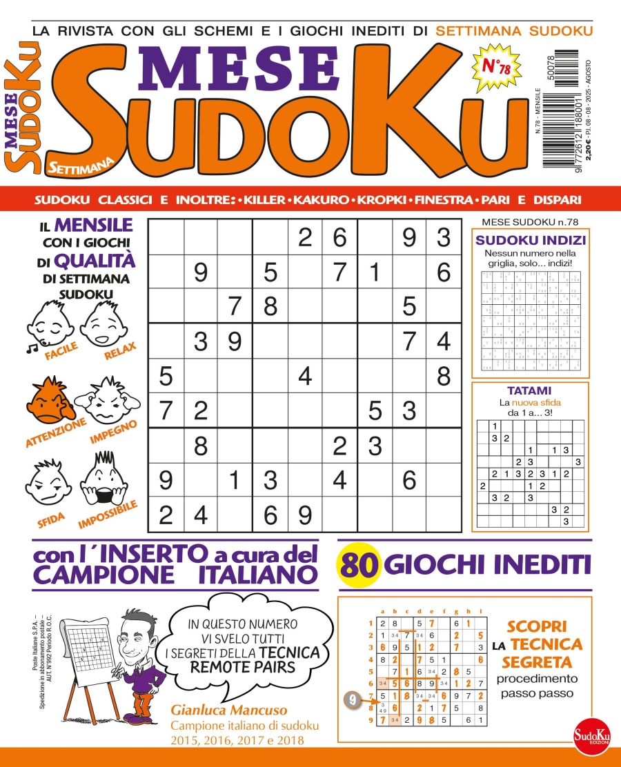 Copertina Settimana Sudoku Mese n.78