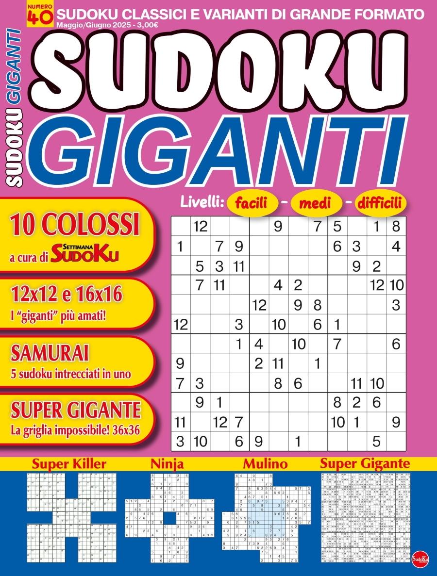 Copertina Sudoku Giganti n.40