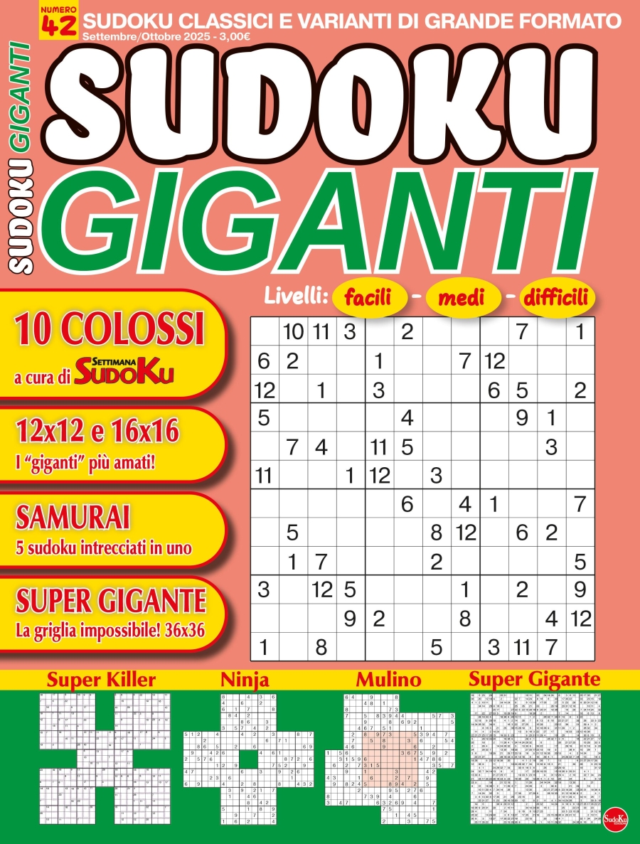 Copertina Sudoku Giganti n.42