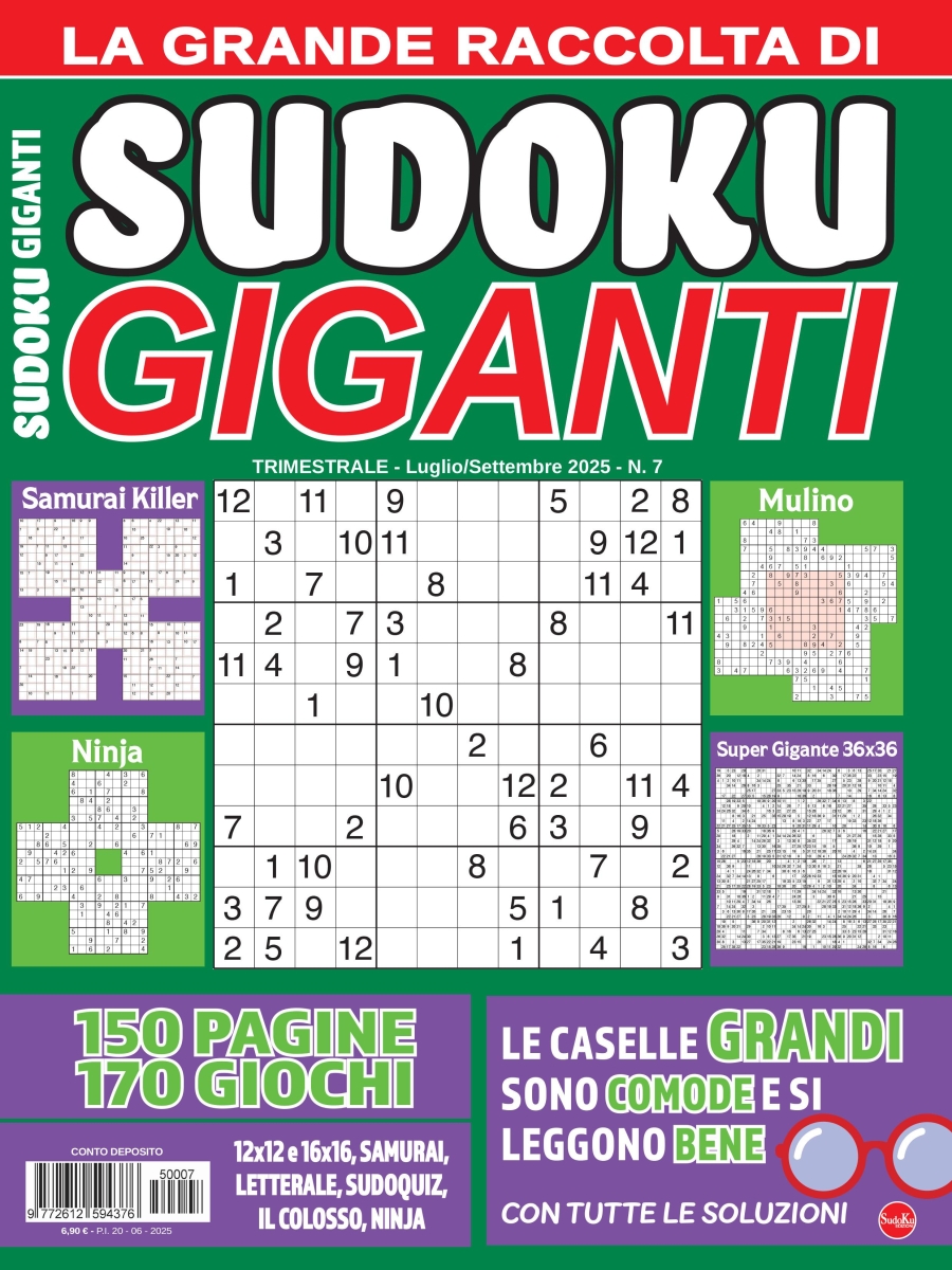 Copertina Sudoku Giganti Raccolta n.7