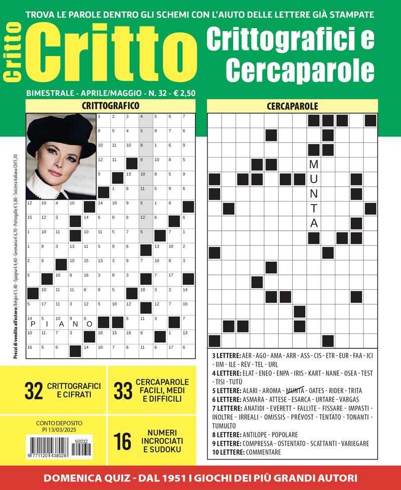 Copertina Crittografici e Cercaparole n.32