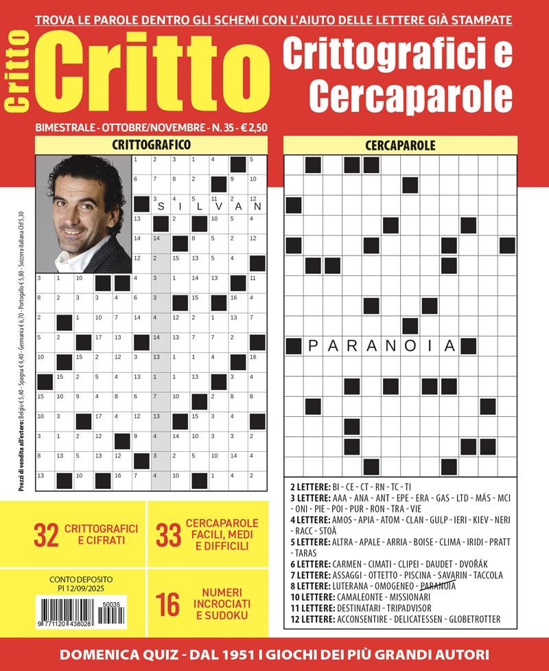 Copertina Crittografici e Cercaparole n.35
