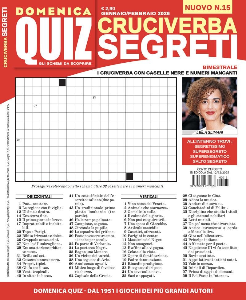 Copertina Cruciverba Segreti n.15