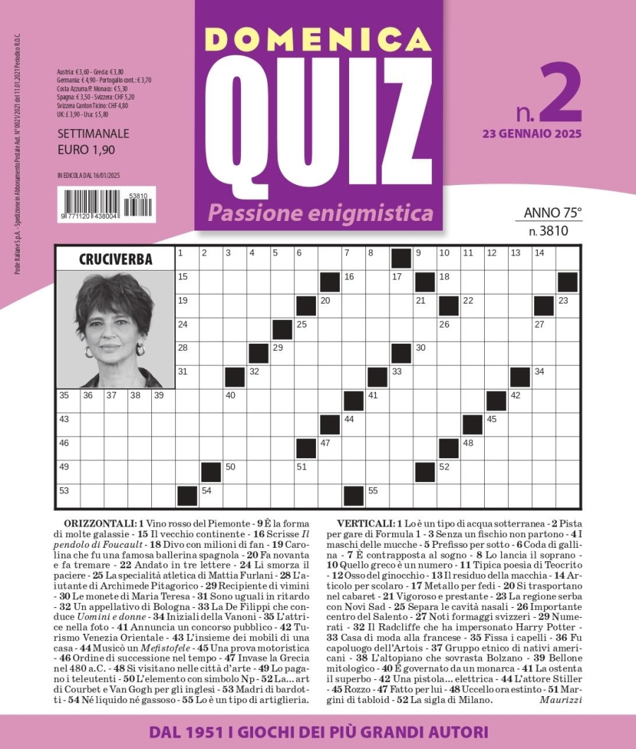 Copertina Domenica Quiz n.3810