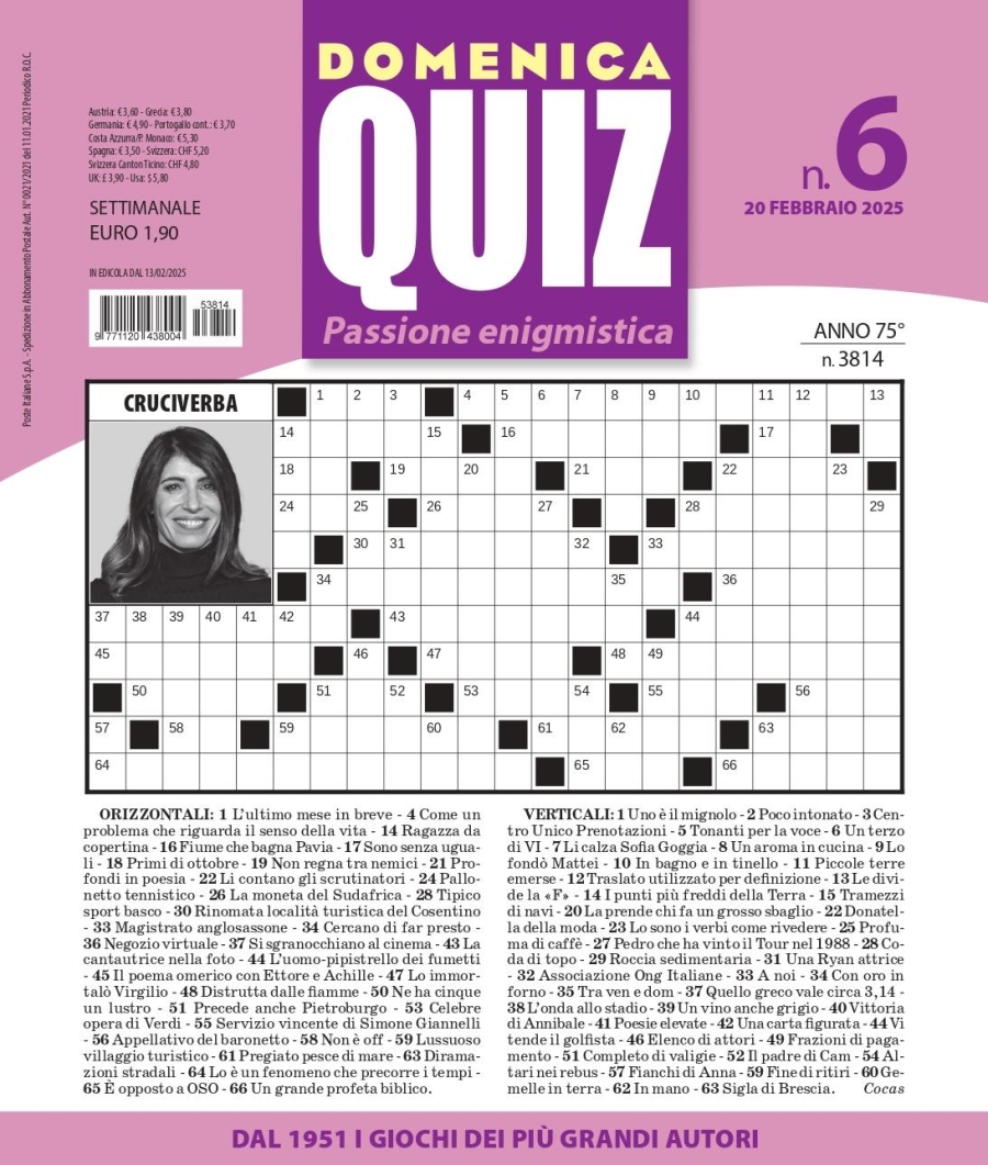 Copertina Domenica Quiz n.3814