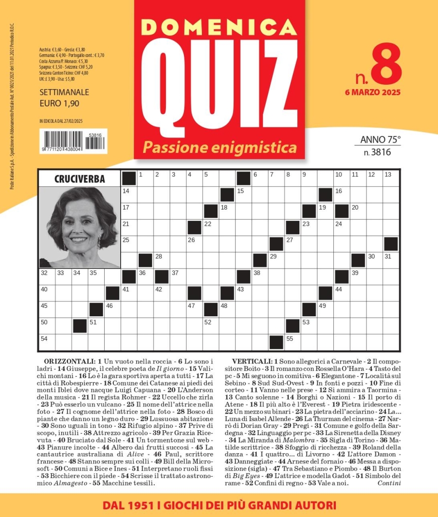 Copertina Domenica Quiz n.3816