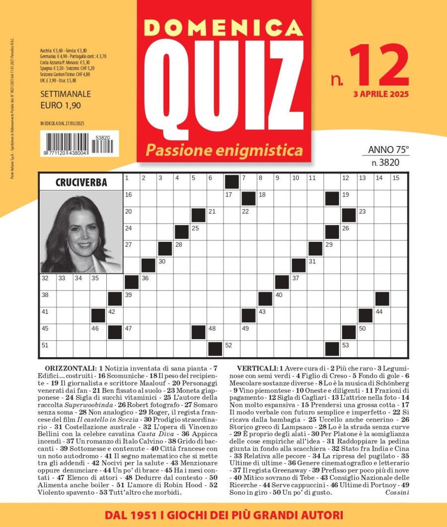 Copertina Domenica Quiz n.3820