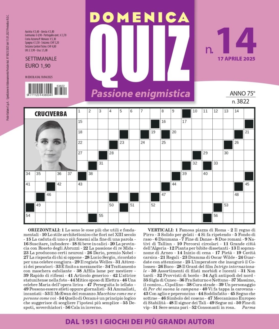 Copertina Domenica Quiz n.3822