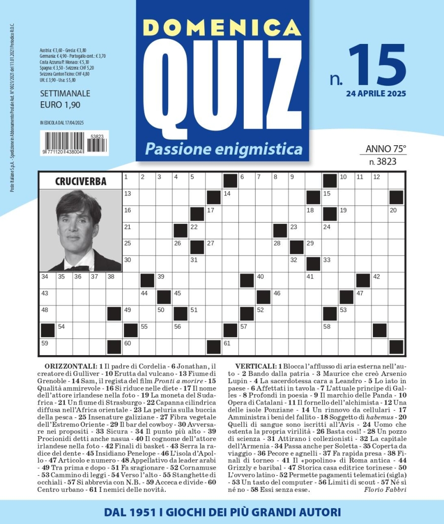 Copertina Domenica Quiz n.3823
