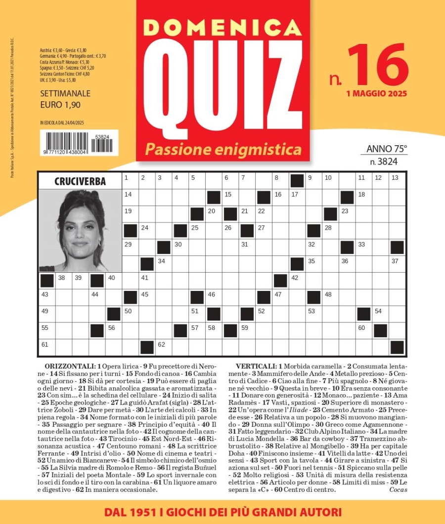 Copertina Domenica Quiz n.3824