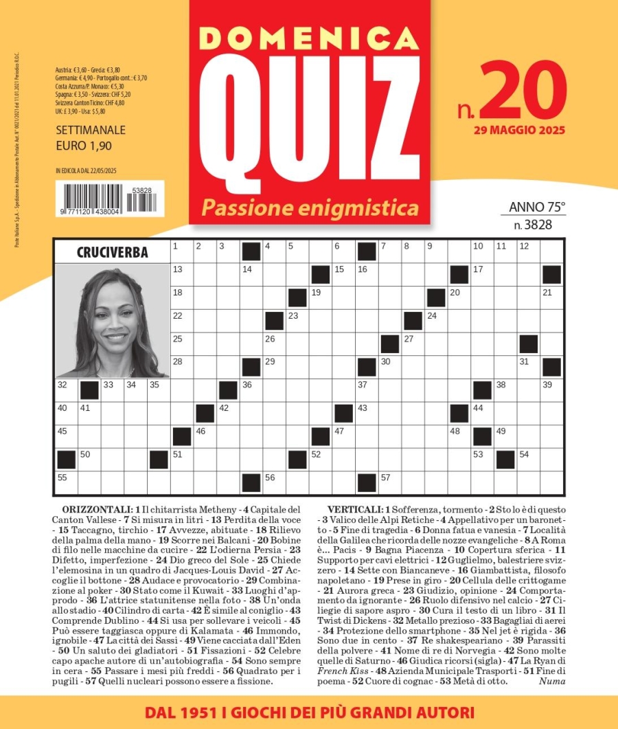 Copertina Domenica Quiz n.3828
