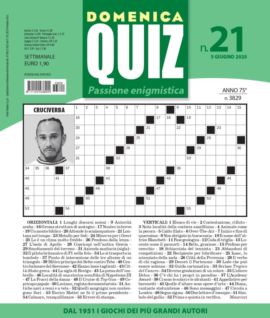 Copertina Domenica Quiz n.3829