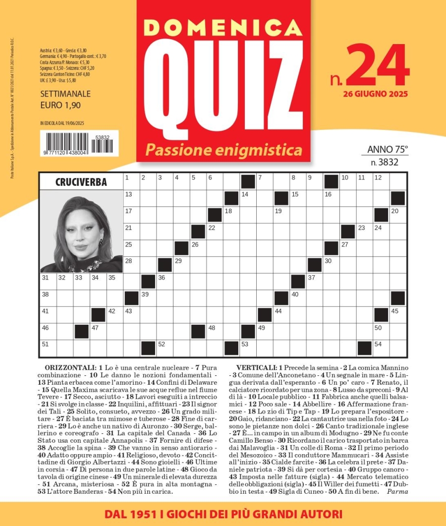 Copertina Domenica Quiz n.3832