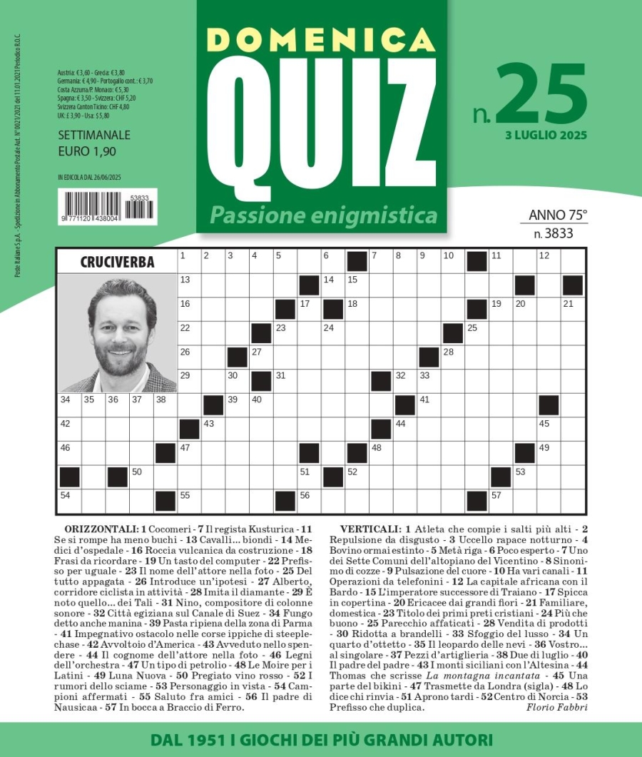 Copertina Domenica Quiz n.3833