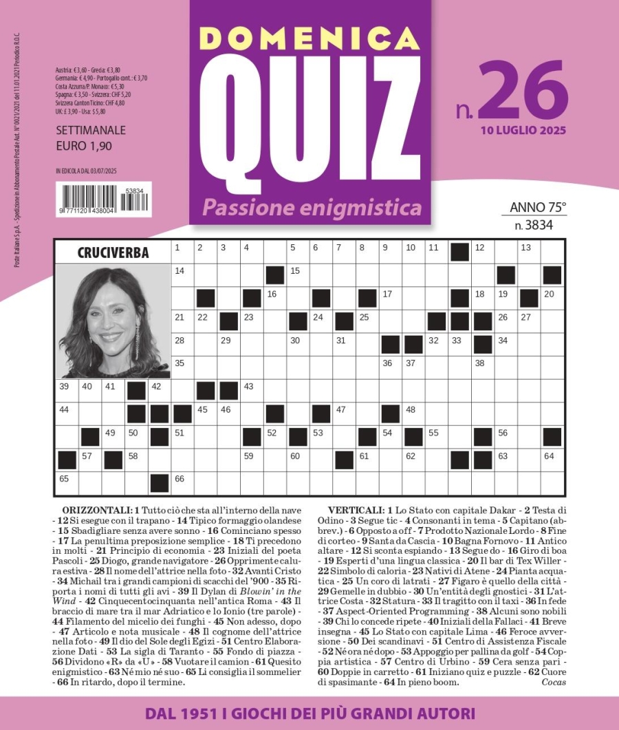 Copertina Domenica Quiz n.3834