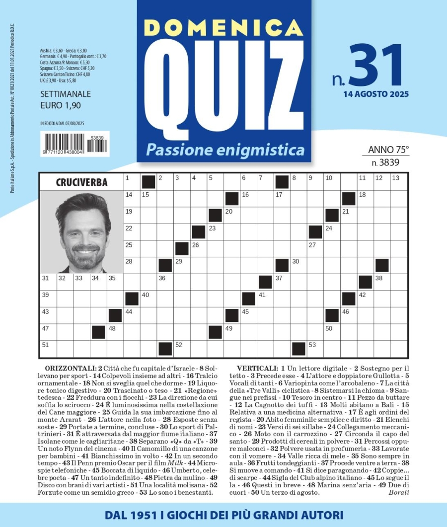 Copertina Domenica Quiz n.3839