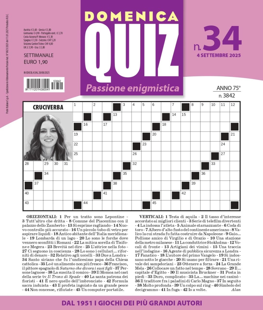 Copertina Domenica Quiz n.3842