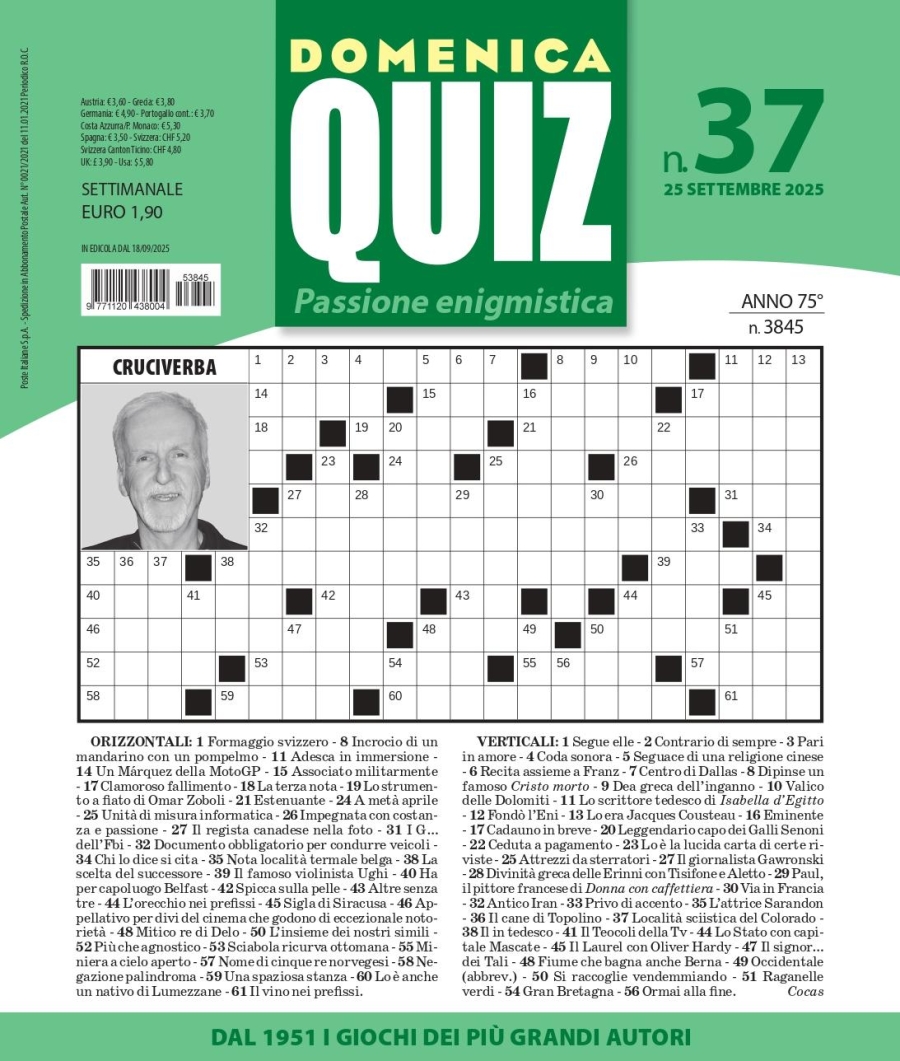 Copertina Domenica Quiz n.3845