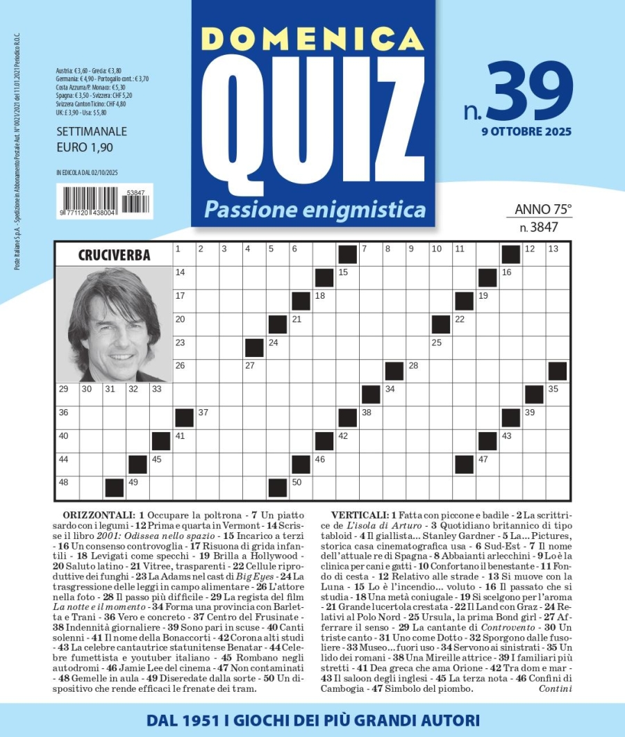 Copertina Domenica Quiz n.3847