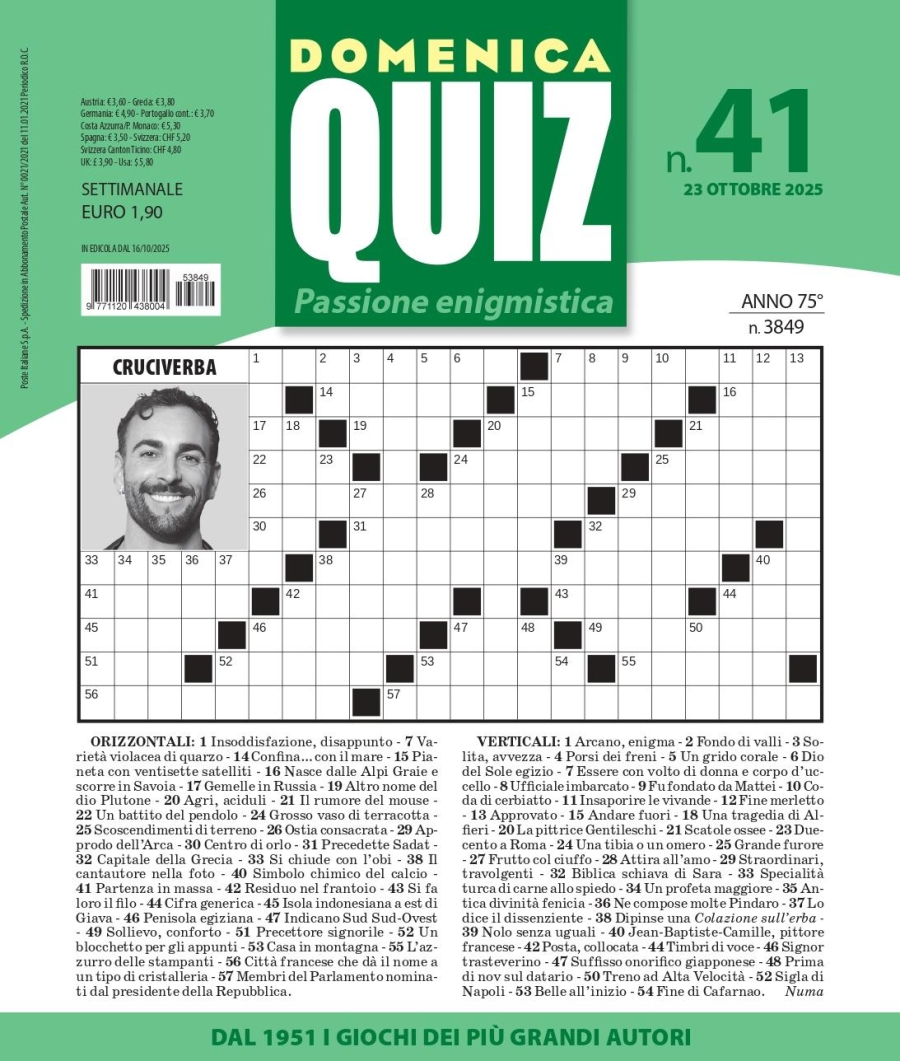 Copertina Domenica Quiz n.3849
