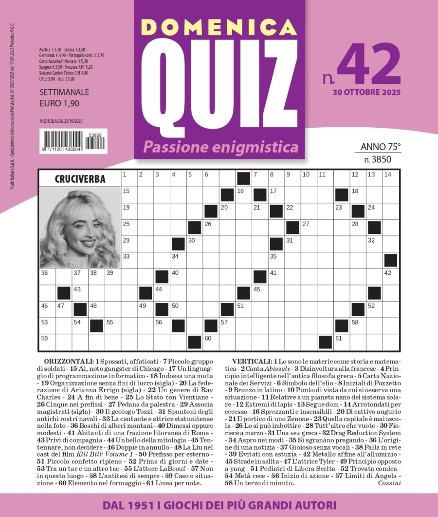 Copertina Domenica Quiz n.3850