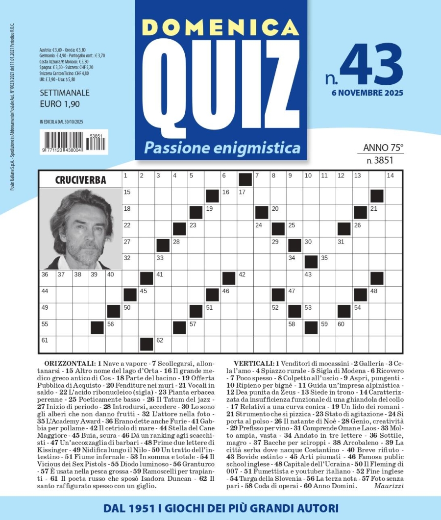 Copertina Domenica Quiz n.3851