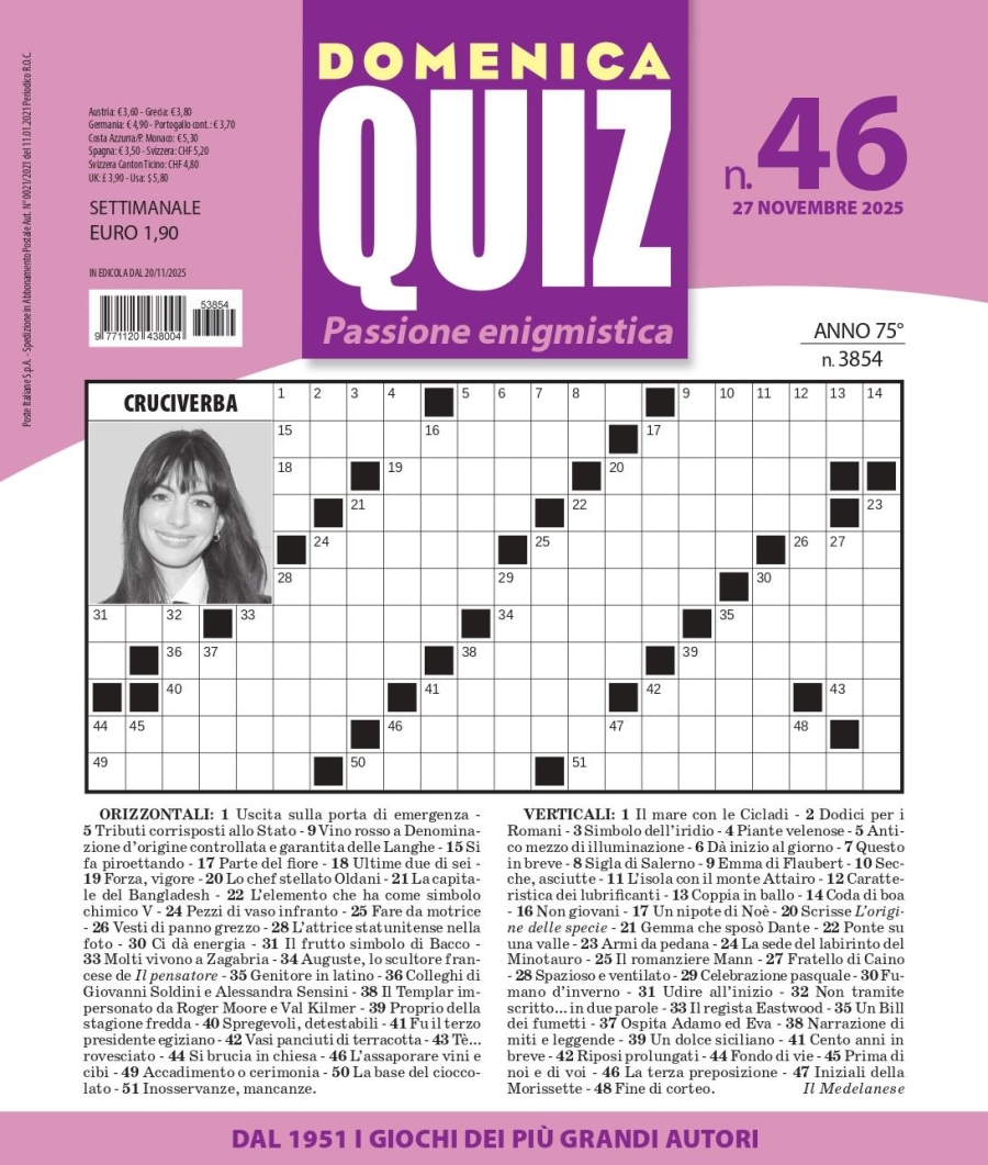 Copertina Domenica Quiz n.3854