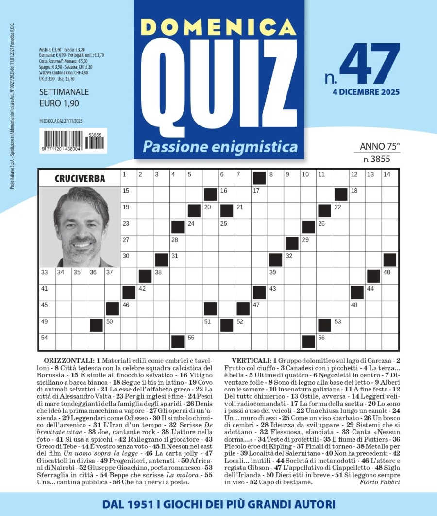 Copertina Domenica Quiz n.3855