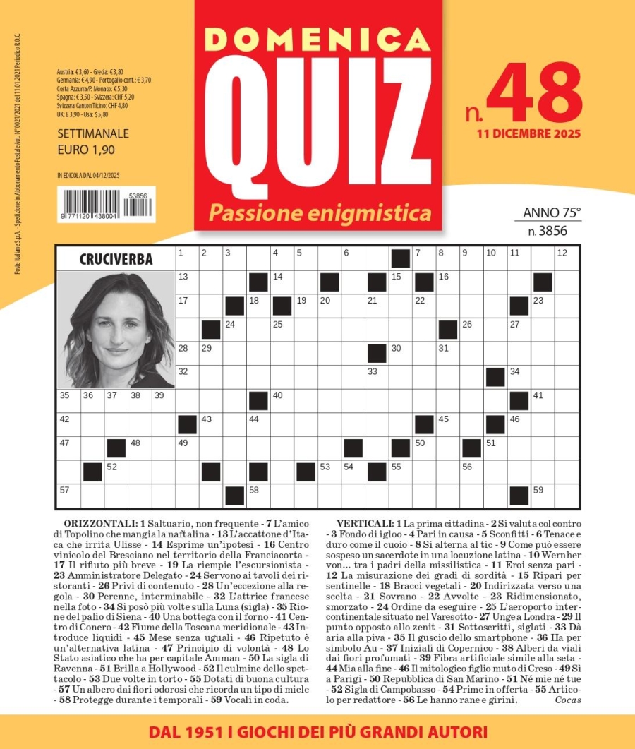 Copertina Domenica Quiz n.3856