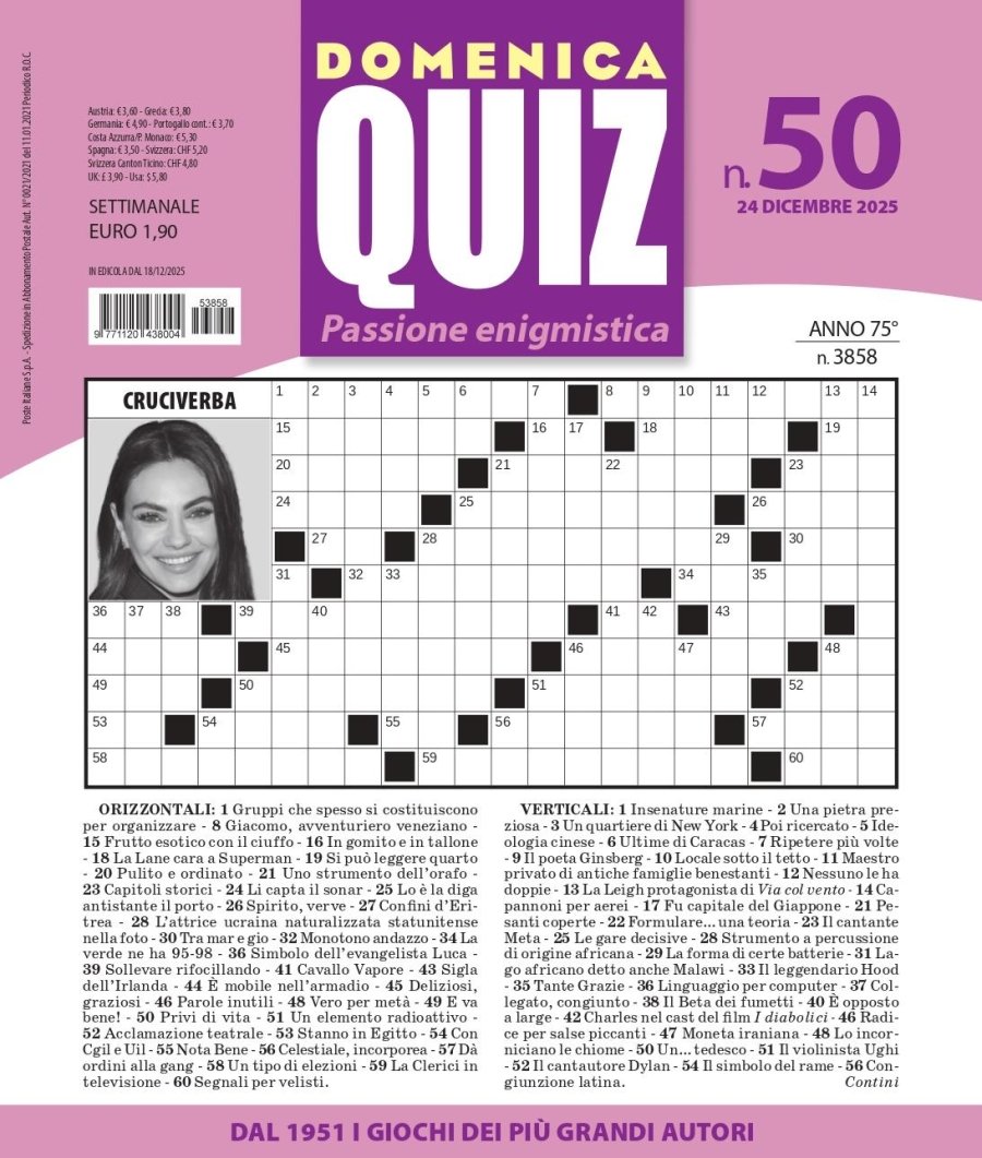 Copertina Domenica Quiz n.3858