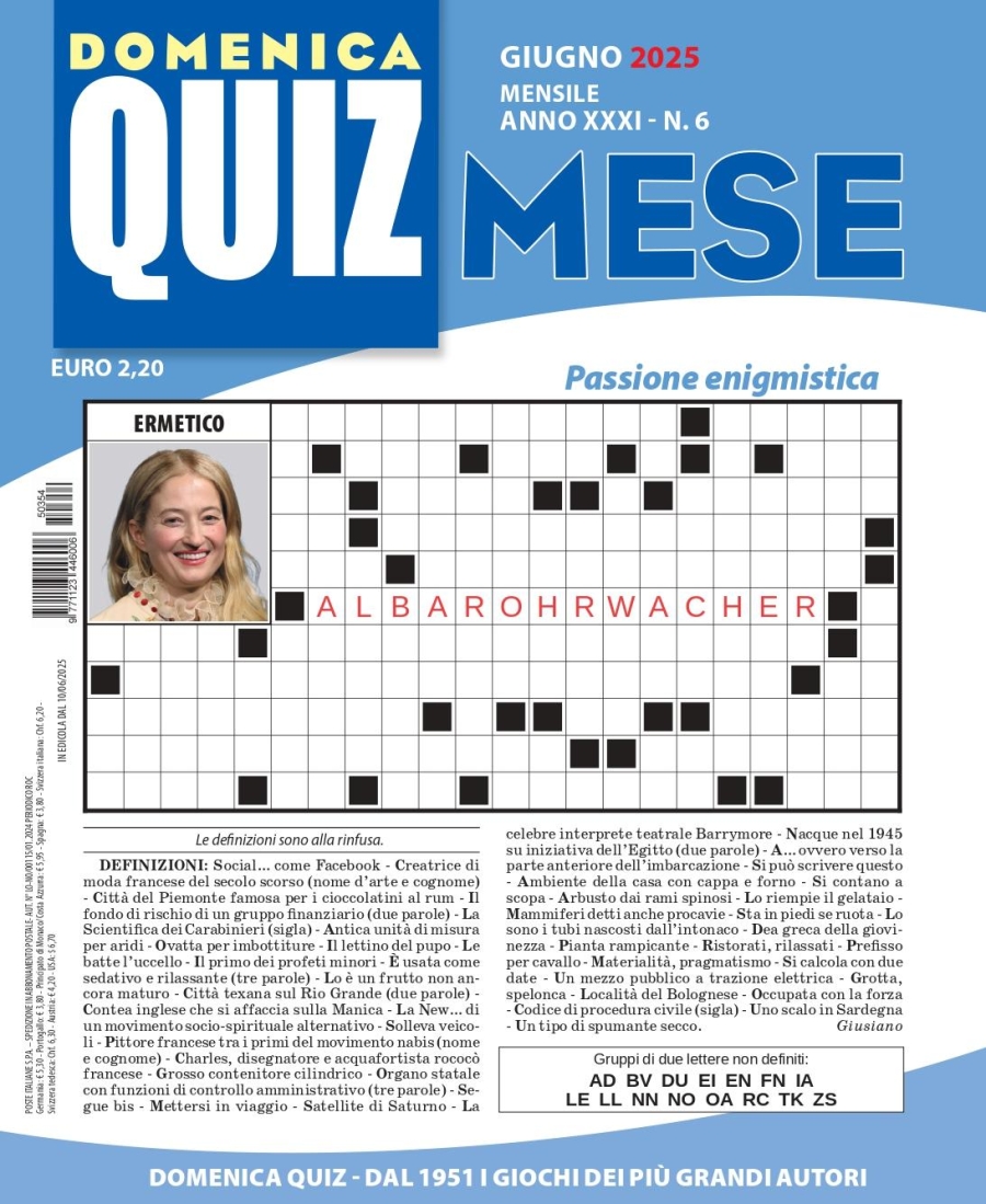 Copertina Quiz Mese n.354
