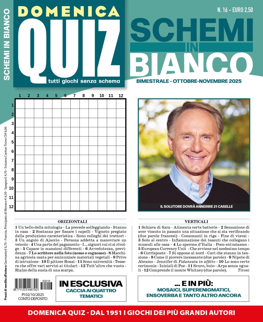 Copertina Schemi in Bianco n.16