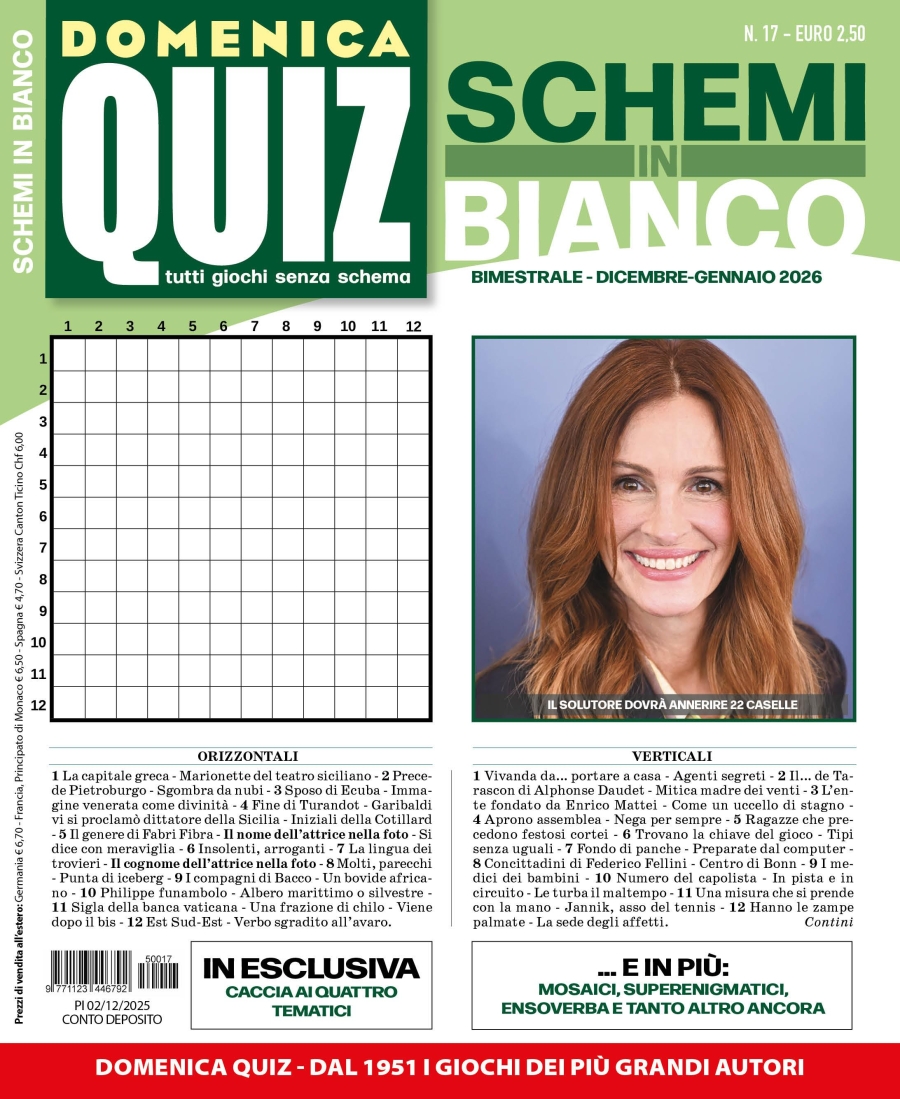 Copertina Schemi in Bianco n.17