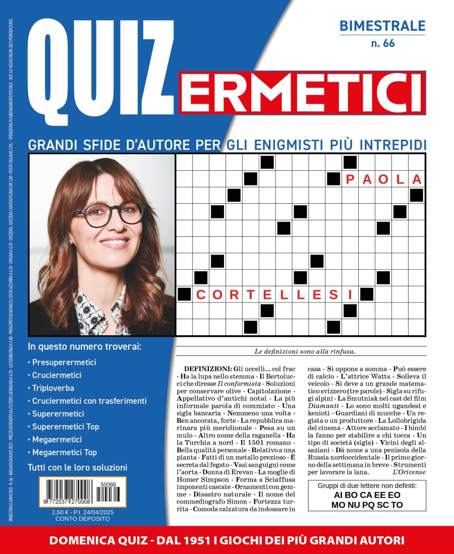 Copertina Quiz Ermetici n.66