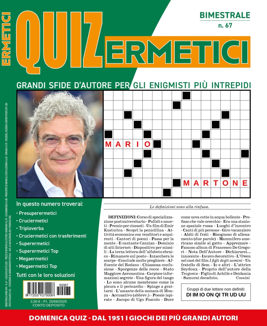 Copertina Quiz Ermetici n.67
