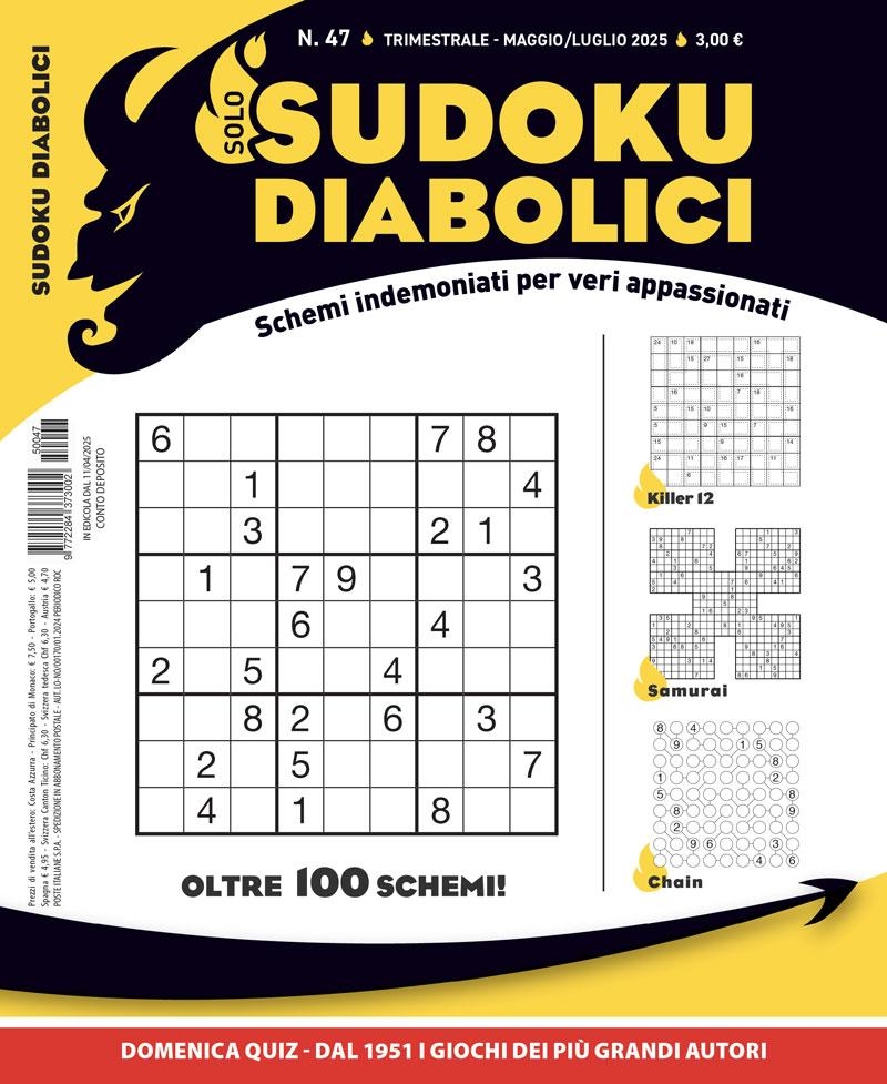 Copertina Solo Sudoku Diabolici n.47