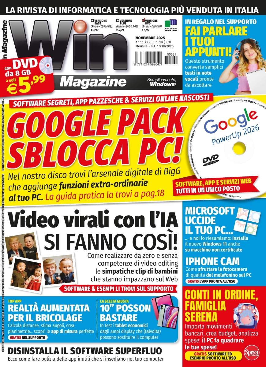 Copertina Win Magazine DVD n.331