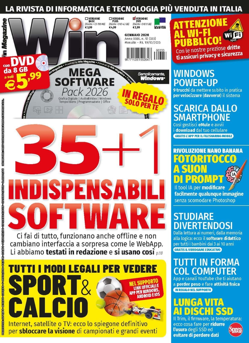 Copertina Win Magazine DVD n.333