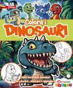 Copertina rivista Dinosauri da Colorare