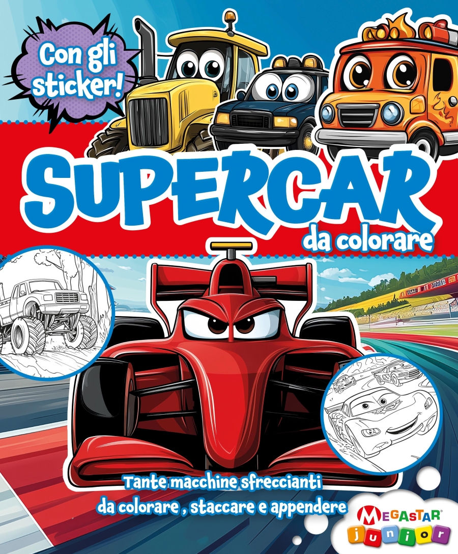 Copertina Supercar da Colorare Plus n.1