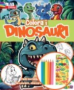 Copertina rivista Dinosauri da Colorare Plus