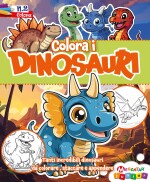 Copertina rivista Dinosauri da Colorare