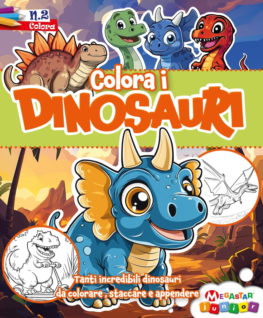 Copertina Dinosauri da Colorare n.2
