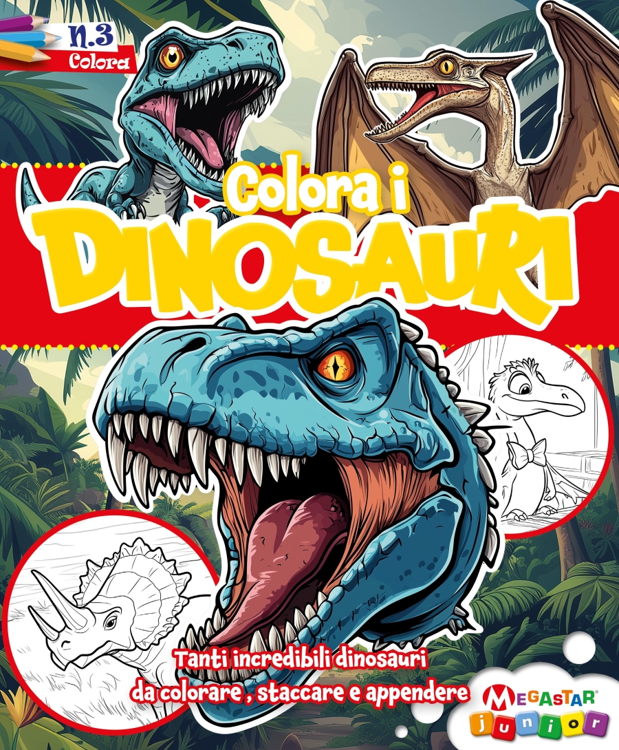 Copertina Dinosauri da Colorare n.3
