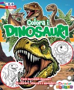 Copertina rivista Dinosauri da Colorare