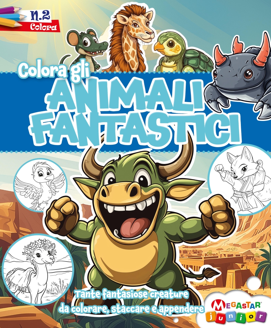Copertina Animali Fantastici da Colorare n.2